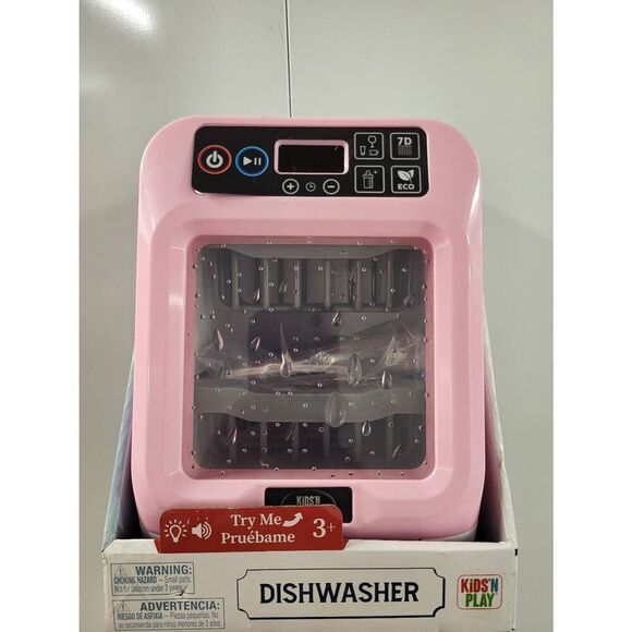 Kids N Play Pink Toy Dishwasher with Sound and Lights